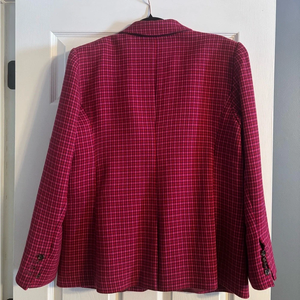 Ann Taylor The Greenwich Blazer In Houndstooth size 16 - Picture 3 of 4